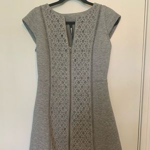 Geometric cutout pattern a-line Plenty Anthropologie dress